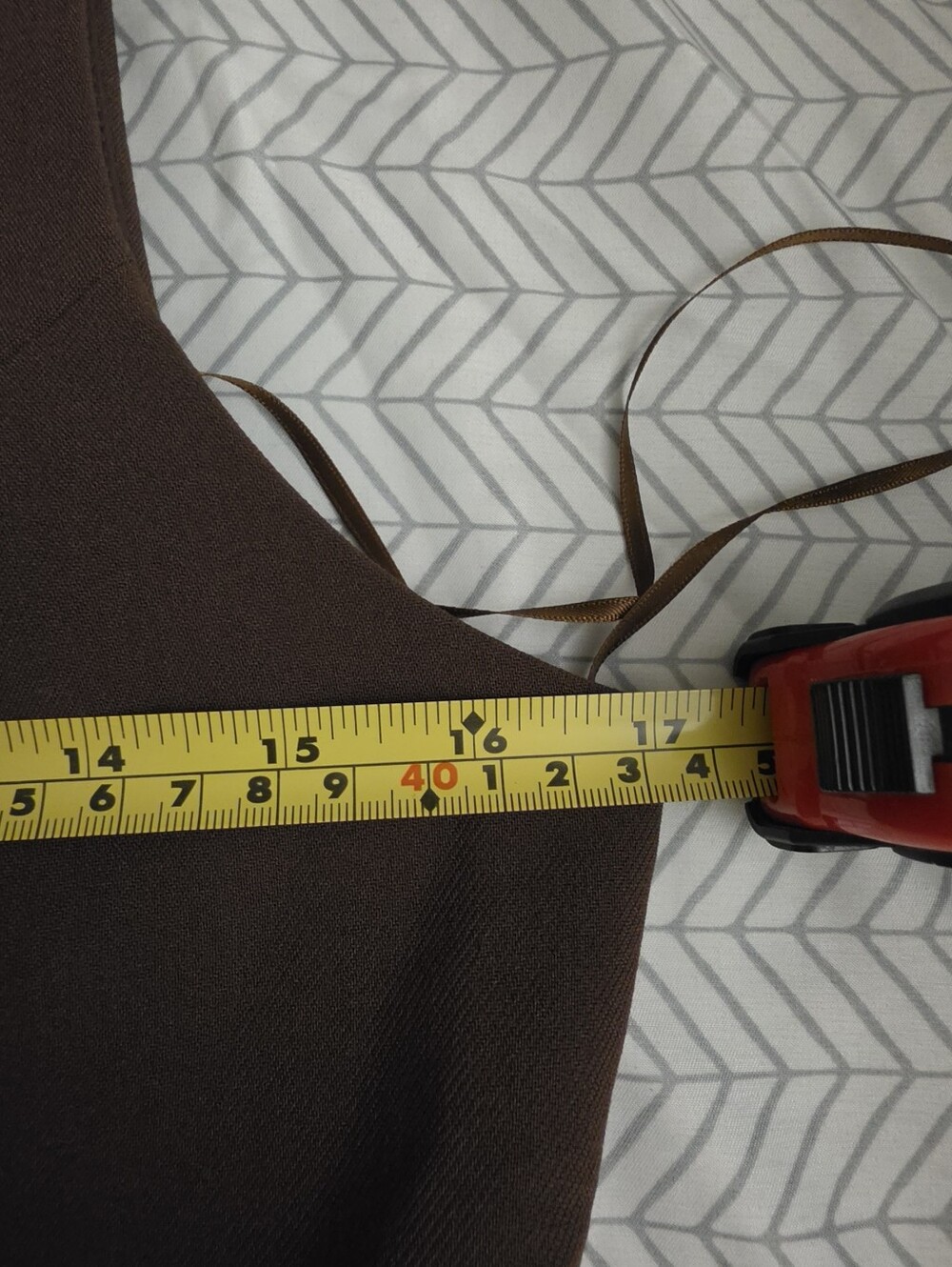 NWT Sincerely Jules tailored button-front vest in a rich brown color - Picture 6 of 7